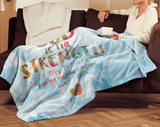 Bible Verses Premium Mink Sherpa Blanket - God Is The Strength Of My Heart Forever ~Psalm 73:26~ Design 12