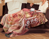 Bible Verses Premium Mink Sherpa Blanket - Perfect Love Expels Fear ~1 John 4:18~