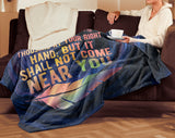 Bible Verses Premium Mink Sherpa Blanket - It Shall Not Come Near You ~Psalm 91:7~ Design 4