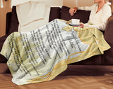 Bible Verses Premium Mink Sherpa Blanket - Prayer for Provision & Protection ~Psalm 23:1-6~ (Design: Butterfly 3)