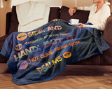 Bible Verses Premium Mink Sherpa Blanket - It Shall Not Come Near You ~Psalm 91:7~ Design 9