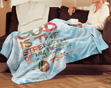 Bible Verses Premium Mink Sherpa Blanket - God Is The Strength Of My Heart Forever ~Psalm 73:26~ Design 7