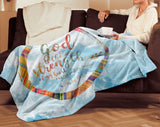 Bible Verses Premium Mink Sherpa Blanket - God Is The Strength Of My Heart Forever ~Psalm 73:26~ Design 9