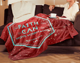Bible Verses Premium Mink Sherpa Blanket - Faith Move Mountains ~Matthew 17:20~ Design 19
