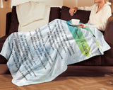 Bible Verses Premium Mink Sherpa Blanket - Prayer for Provision & Protection ~Psalm 23:1-6~ (Design: Dreamy 2)