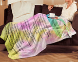 Bible Verses Premium Mink Sherpa Blanket - Prayer for Provision & Protection ~Psalm 23:1-6~ (Design: Watercolor 3)