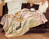 Bible Verses Premium Sherpa Mink Blanket - The Lord Will Give Strength To His People ~Psalm 29:11~