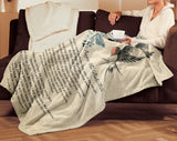 Bible Verses Premium Mink Sherpa Blanket - Prayer for Protection ~Psalm 91:9-16~ (Design: Bird 3)