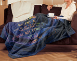 Bible Verses Premium Mink Sherpa Blanket - It Shall Not Come Near You ~Psalm 91:7~ Design 2