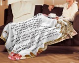 Bible Verses Premium Mink Sherpa Blanket - Lord's Prayer ~Matthew 6:9-13~ (Design: Flower Frame 2)