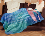 Bible Verses Premium Mink Sherpa Blanket - Prayer for Protection ~Psalm 91:9-16~ (Design: Dreamy 1)