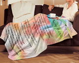 Bible Verses Premium Mink Sherpa Blanket - Prayer for Provision & Protection ~Psalm 23:1-6~ (Design: Watercolor 2)