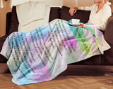 Bible Verses Premium Mink Sherpa Blanket - Prayer for Provision & Protection ~Psalm 23:1-6~ (Design: Watercolor 1)