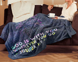 Bible Verses Premium Mink Sherpa Blanket - God Is With You ~Joshua 1:9~ Design 19