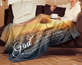 Bible Verses Premium Sherpa Mink Blanket - His Grace Gave Us Eternal Comfort ~2 Thessalonians 2:16-17~