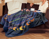 Bible Verses Premium Mink Sherpa Blanket - It Shall Not Come Near You ~Psalm 91:7~ Design 10