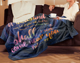 Bible Verses Premium Mink Sherpa Blanket - It Shall Not Come Near You ~Psalm 91:7~ Design 5