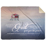 Bible Verses Premium Sherpa Mink Blanket - God Fulfill Your Every Desire ~2 Thessalonians 1:11~