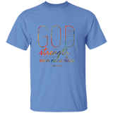 Bible Verse Men 5.3 oz. T-Shirt - "Psalm 73:26" Design 18 - Meditate Healing Christian Store