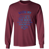 Bible Verse Long Sleeve Ultra Cotton T-Shirt - "Psalm 61:2" Design 17 - Meditate Healing Christian Store