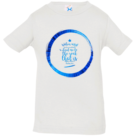 Bible Verse Infant Jersey T-Shirt - "Psalm 61:2" Design 15 - Meditate Healing Christian Store