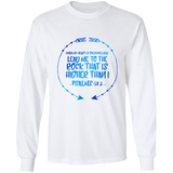 Bible Verse Long Sleeve Ultra Cotton T-Shirt - "Psalm 61:2" Design 8 - Meditate Healing Christian Store