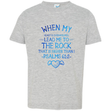 Bible Verse Toddler Jersey T-Shirt - "Psalms 61:2" Design 17 - Meditate Healing Christian Store