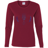Bible Verse Ladies' Cotton Long Sleeve T-Shirt - "Psalm 61:2" Design 10 - Meditate Healing Christian Store