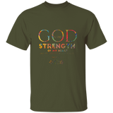 Bible Verse Men 5.3 oz. T-Shirt - "Psalm 73:26" Design 17 - Meditate Healing Christian Store
