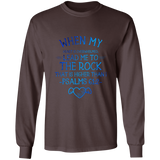 Bible Verse Ladies' Cotton Long Sleeve T-Shirt - Lead Me To The Rock That Is Higher Than I ~Psalms 61:2~ Design 17