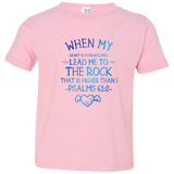 Bible Verse Toddler Jersey T-Shirt - "Psalms 61:2" Design 17 - Meditate Healing Christian Store