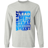Bible Verse Long Sleeve Ultra Cotton T-Shirt - "Psalm 61:2" Design 20 - Meditate Healing Christian Store