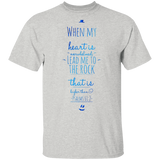 Bible Verse Men 5.3 oz. T-Shirt - "Psalm 61:2" Design 3 - Meditate Healing Christian Store