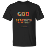 Bible Verse Men 5.3 oz. T-Shirt - "Psalm 73:26" Design 11 - Meditate Healing Christian Store