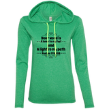 Bible Verse Ladies' Long Sleeve T-Shirt Hoodie - "Psalm 119:105" Design 1 (Black Font) - Meditate Healing Christian Store