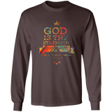 Bible Verse Long Sleeve Ultra Cotton T-Shirt - God Is The Strength Of My Heart ~Psalm 73:26~ Design 8