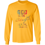 Bible Verse Long Sleeve Ultra Cotton T-Shirt - "Psalm 73:26" Design 6 - Meditate Healing Christian Store