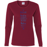 Bible Verse Ladies' Cotton Long Sleeve T-Shirt - "Psalms 61:2" Design 3 - Meditate Healing Christian Store