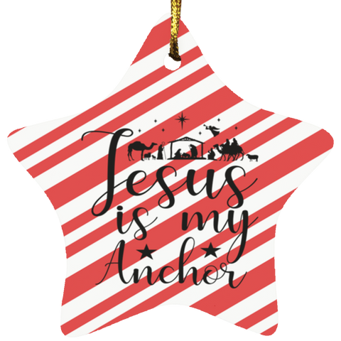 Durable MDF High-Gloss Christmas Ornament: Jesus Is My Anchor (Design: Star-Candy)