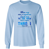Bible Verse Ladies' Cotton Long Sleeve T-Shirt - Lead Me To The Rock That Is Higher Than I ~Psalms 61:2~ Design 6