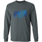 Bible Verse Ladies' Cotton Long Sleeve T-Shirt - Lead Me To The Rock That Is Higher Than I ~Psalms 61:2~ Design 12