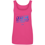 Bible Verses Ladies' 100% Ringspun Cotton Tank Top - "Psalm 61:2" Design 12 - Meditate Healing Christian Store