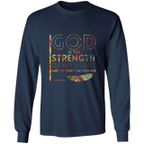 Bible Verse Long Sleeve Ultra Cotton T-Shirt - God Is The Strength Of My Heart ~Psalm 73:26~ Design 20