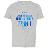 Bible Verse Toddler Jersey T-Shirt - "Psalms 61:2" Design 11 - Meditate Healing Christian Store