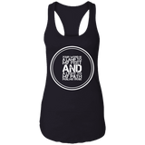 Bible Verse Ladies Ideal Racerback Tank - "Psalm 119:105" Design 8 (White Font) - Meditate Healing Christian Store