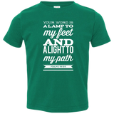 Bible Verse Toddler Jersey T-Shirt - "Psalm 119:105" Design 15 (White Font) - Meditate Healing Christian Store