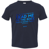 Bible Verse Toddler Jersey T-Shirt - "Psalms 61:2" Design 12 - Meditate Healing Christian Store