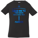 Bible Verse Infant Jersey T-Shirt - "Psalm 61:2" Design 1 - Meditate Healing Christian Store