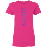 Bible Verses Ladies' 5.3 oz. T-Shirt - "Psalm 61:2" Design 2 - Meditate Healing Christian Store