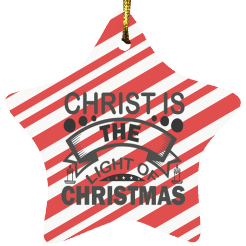 Durable MDF High-Gloss Christmas Ornament: Christ Is The Light Of Christmas (Design: Star-Candy)